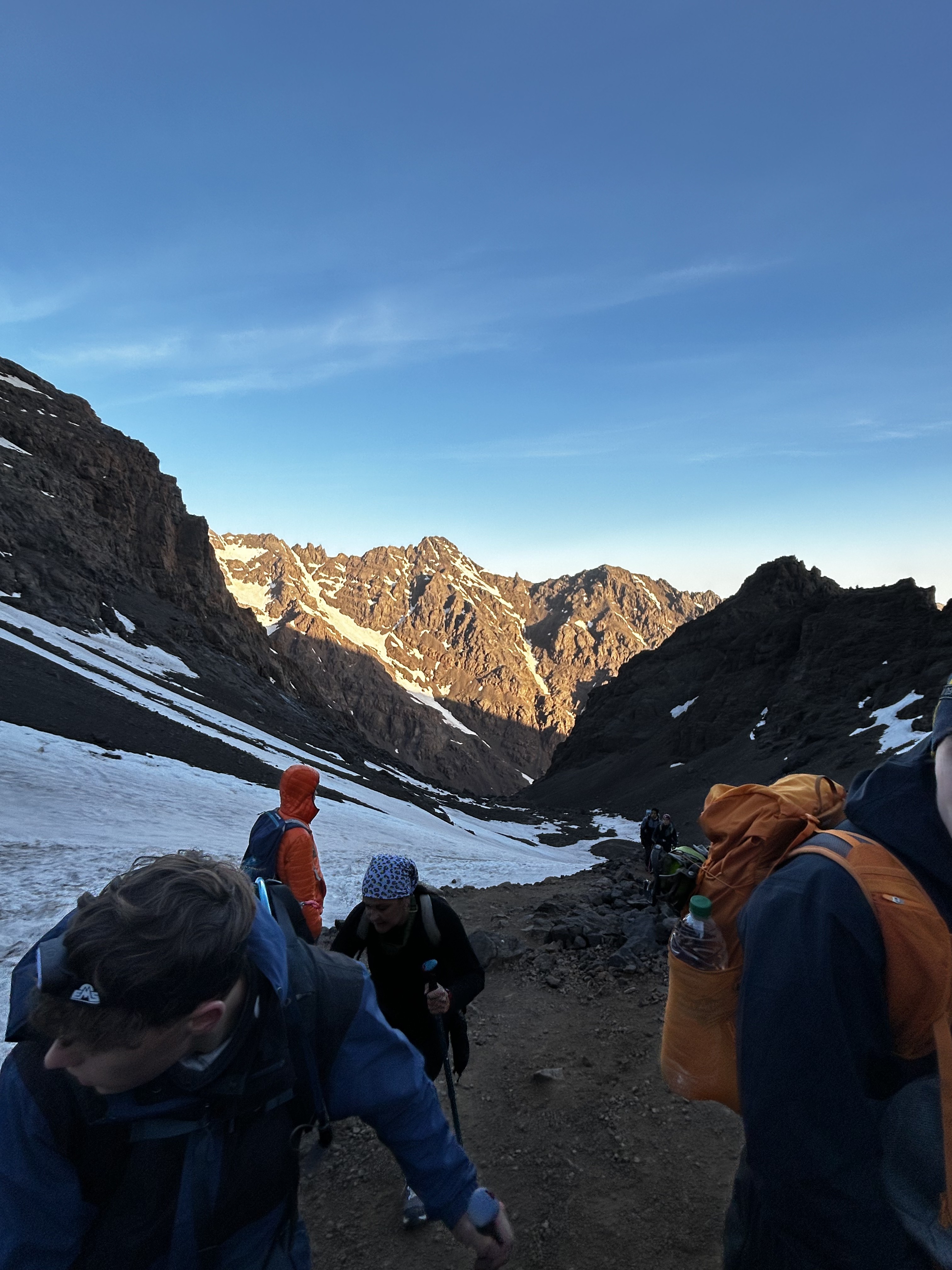 Pre-dawn ascent on summit day