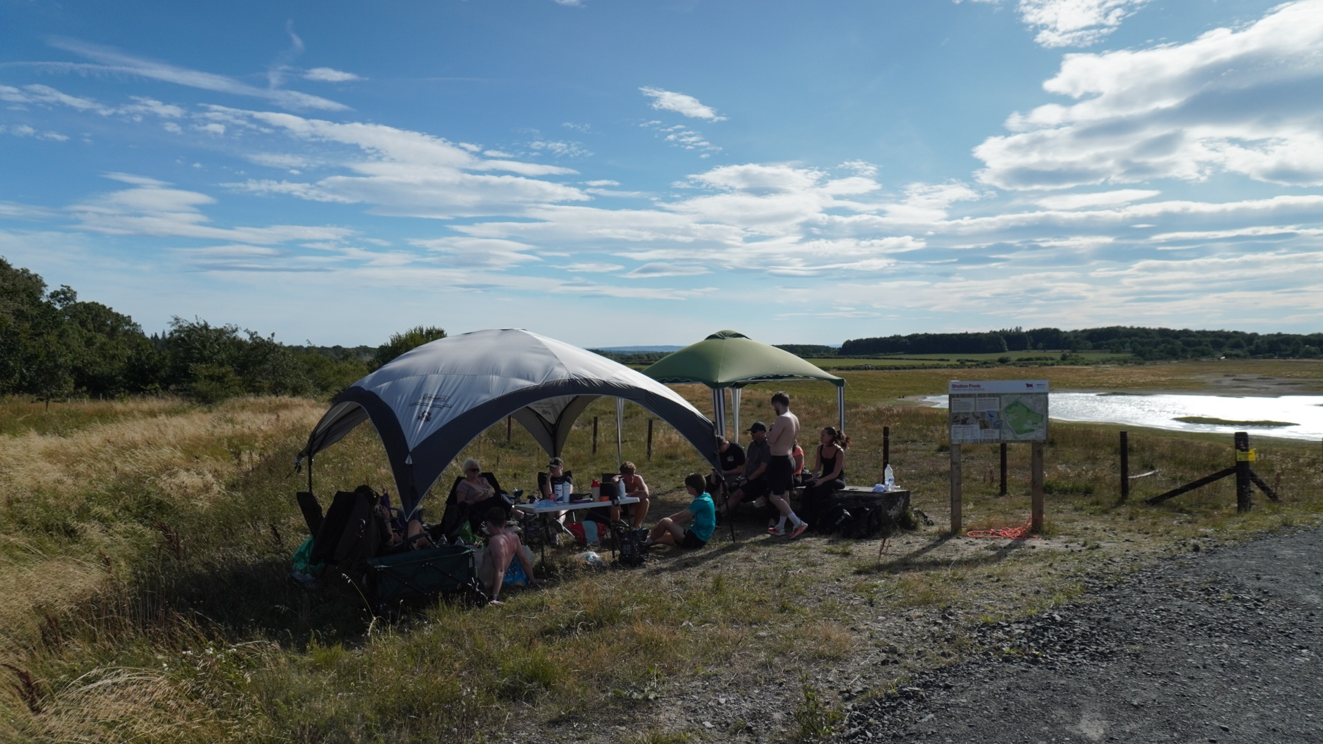 Aid station support crew at the ultra